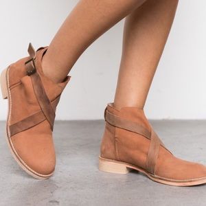 Free People Tan Leather Las Palmas Boots